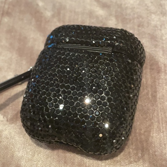 AirPods Earbuds Case with Black Rhinestones for AirPods - Picture 1 of 4